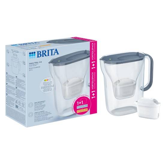BRITA Style Essential vattenfilterkanna 2,4 l + 2 Maxtra Pro-filter (S