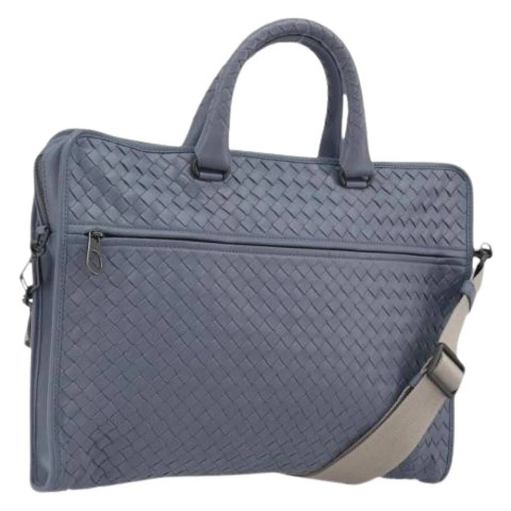 Bottega Veneta Vintage Pre-owned Vintage Briefcase - Vintage - Dame - Blå - ONE SIZE - Uld