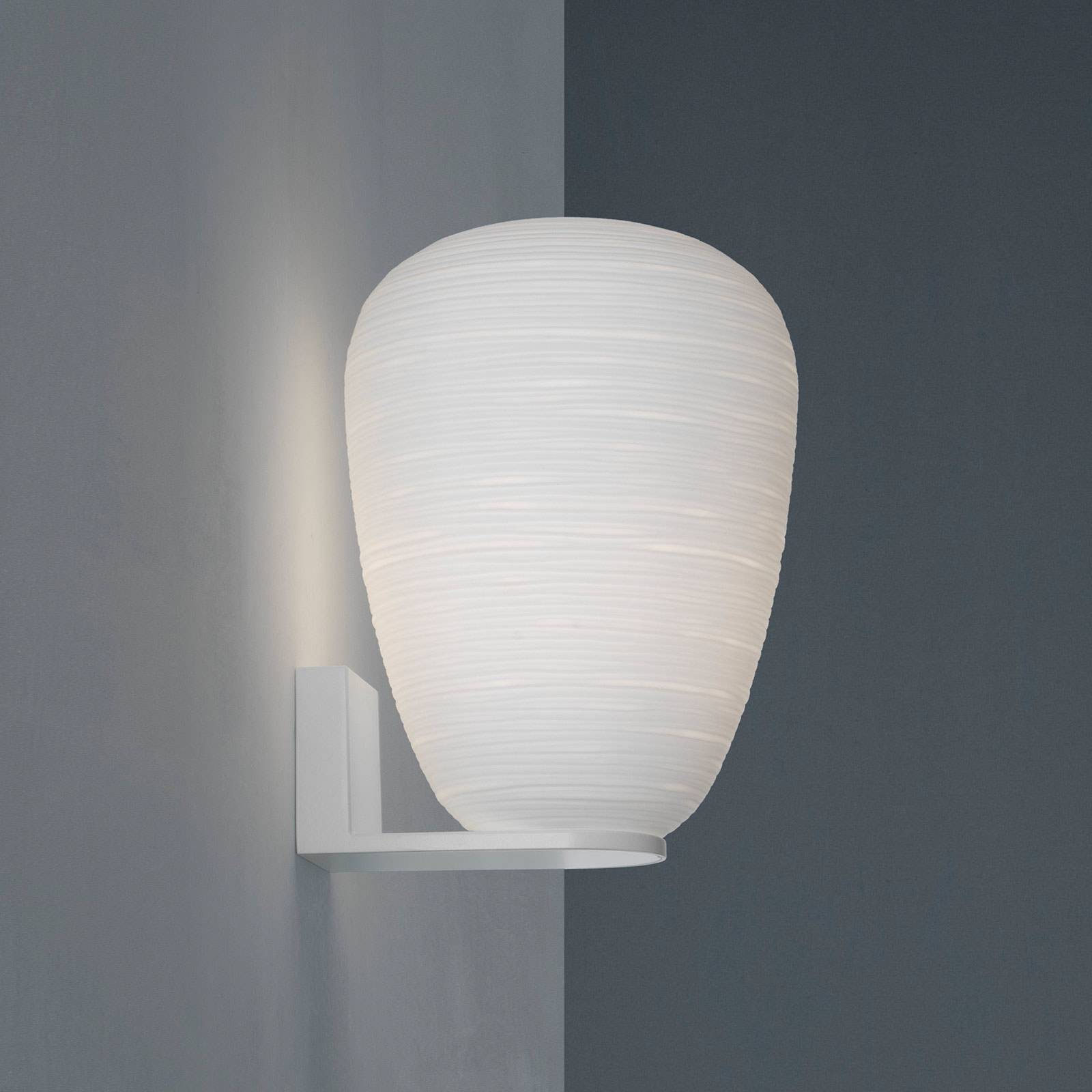 Foscarini Designer væglampe Rituals, dæmpbar, Hvid/opal, Stue/spisestue, Glas, Design,