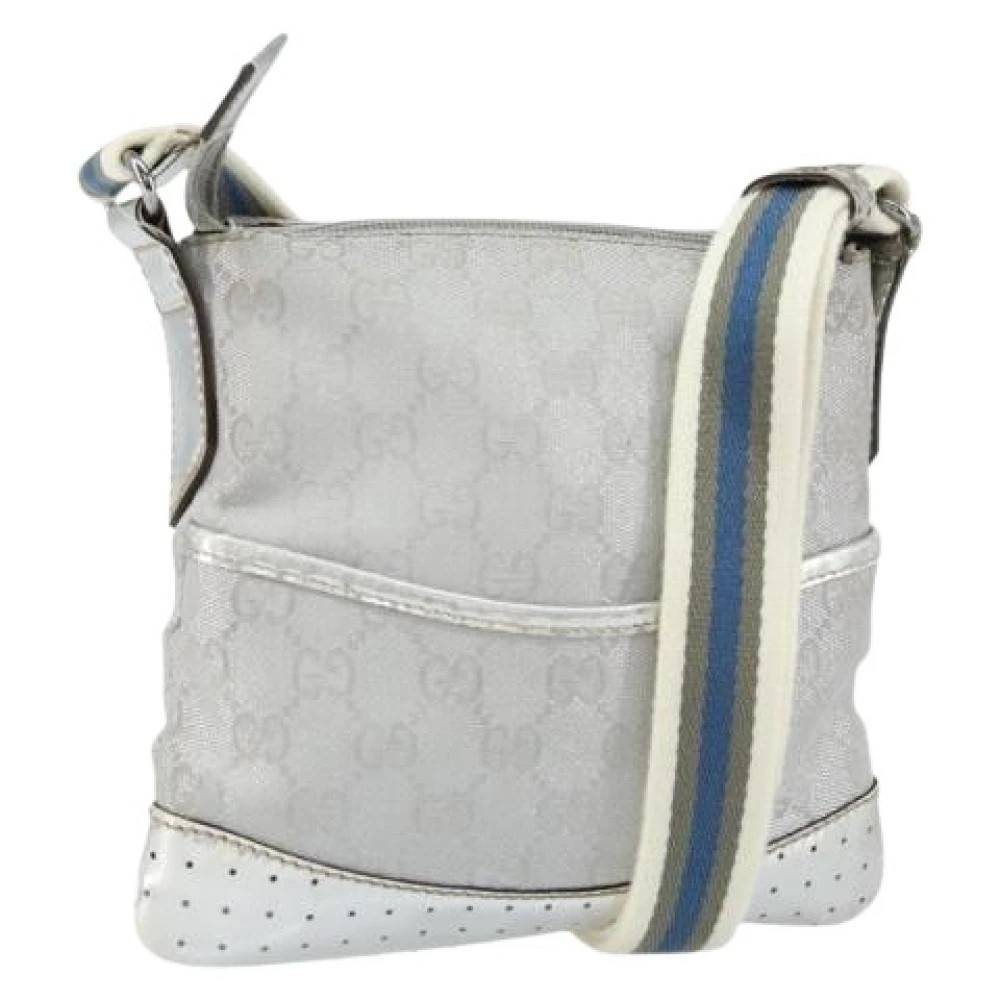 Gucci Vintage Pre-owned Vintage Canvas Cross Body Taske - Vintage - Dame - Grå - ONE SIZE -