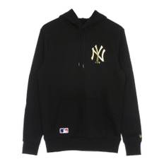 New Era, Sweatshirts & Hoodies, Herr, S, Bomull, Yankees Logo Hoodie Svart/Guld - black (S)
