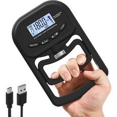 396lbs / 180kg Grip Strength Tester, Genopladelig Elektronisk Hånddynamometer, Digital Grip Strength Trainer med LCD-display