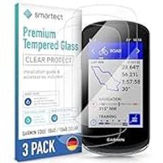 smartect [3 Stycken, Clear] Skärmskydd kompatibel med Garmin Edge 1040/1040 Solar, HD Screen Protector i Härdat Glas 9H, Bubbelfri Installation, Anti-Fingeravtryck