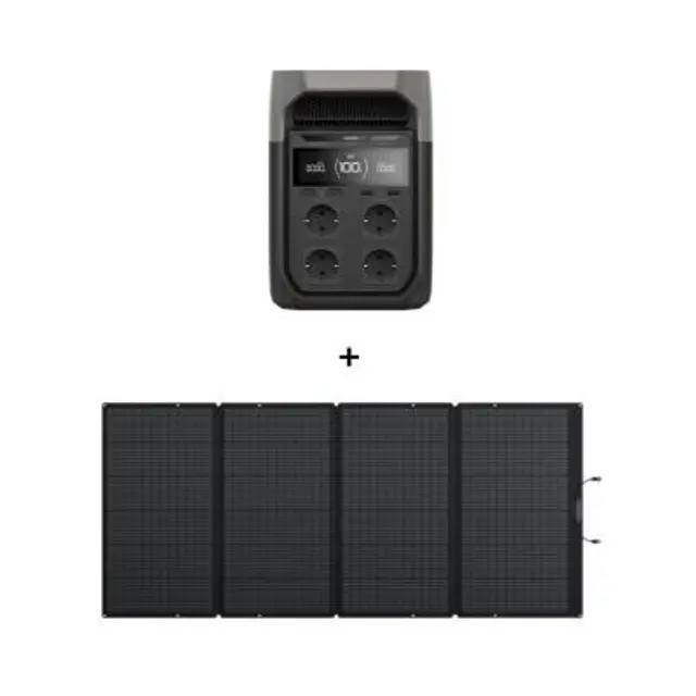 Offgrid-Set - mit mobilem 400 W Solar Panel + tragbarer Powerstation DELTA 3 (0% MwSt. für PV)