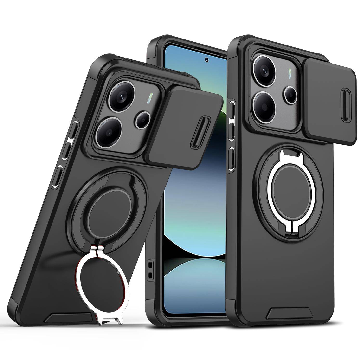 För Realme 14T Fodral Realme 14 5G Skydd Realme 14T 14 5G Magnetisk Ring Pansar Skydd för Kameraobjektiv Magsafe Trådlös Laddning Skydd