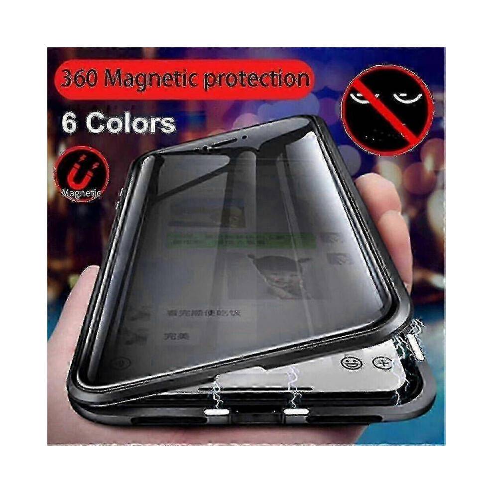 (For iPhone 12 Pro, Purple) 360-Degree Magnetic Privacy Protection Case for  15 Pro Max 14 13 12 11 and  11BZ