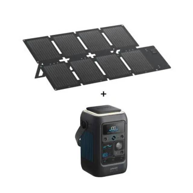 Offgrid-Set - mit faltbarem Solarpanel PS60 (60W) + tragbarer Powerstation C300X DC (288Wh, 300W) (0% MwSt. für PV)