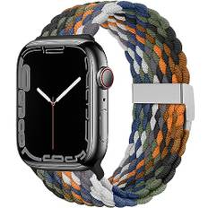 TINICR Ersatzarmband Kompatibel mit iWatch Armband 49mm 45mm 44mm 42mm, Elastisches Verstellbares Geflochtenes Nylon Solo Loop Sport Armbänder für iWatch Series Ultra/SE/8/7/6/5/4/3/2/1 Herren Damen
