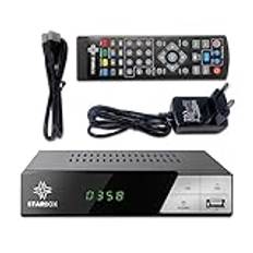 STAR BOX HD-168 DVB-C DVB-T2 Full HD 1080p marksänd H265 USB, HDMI, SCART, universell fjärrkontroll 2 i 1