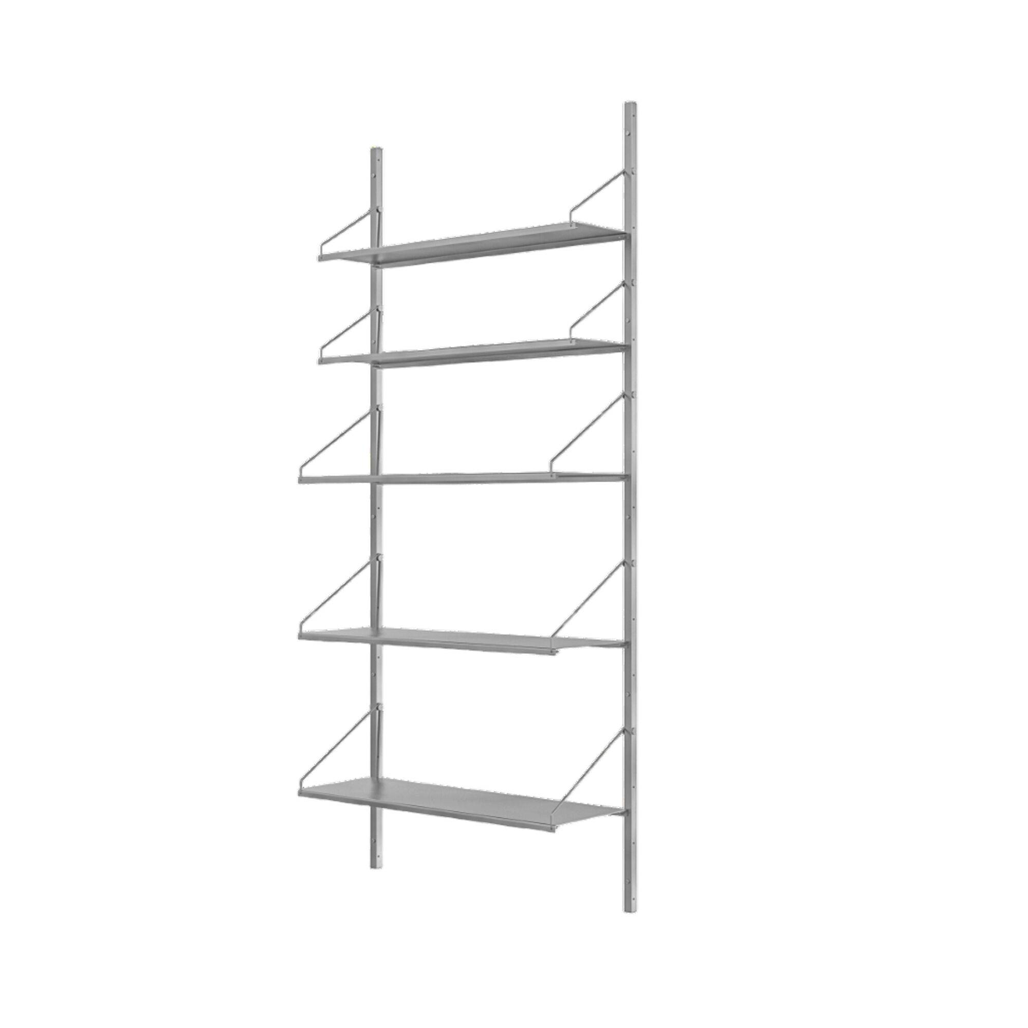 Shelf Library Single Section Hylde 185,2x80 Rustfri Stål.