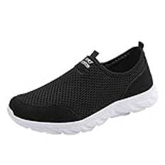 Herrskor sneakers billiga herrskor sommar lätta andningsbara fritidsskor enkel mesh lediga löparskor luftiga skor män, svart, 41 EU