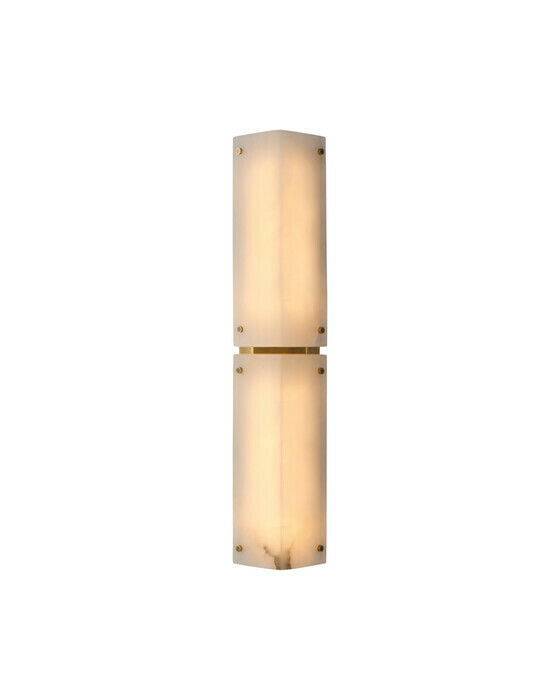 Clayton 25" Sconce Alabaster/Antique Brass
