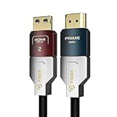 FIBBR 8K fiberoptisk HDMI 2.1-kabel 10 m, 48 Gbps höghastighet HDMI-kabel stöder 8K @60Hz, 4K@120Hz/144Hz, HDR10+, eARC, Dolby Vision RTX 3090 för Blu-Ray, PC, bärbar dator, TV, projektor, PS5/4 med mera