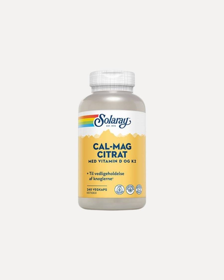 Solaray Calcium Magnesium Citrat med D3 & K2 - 240 stk