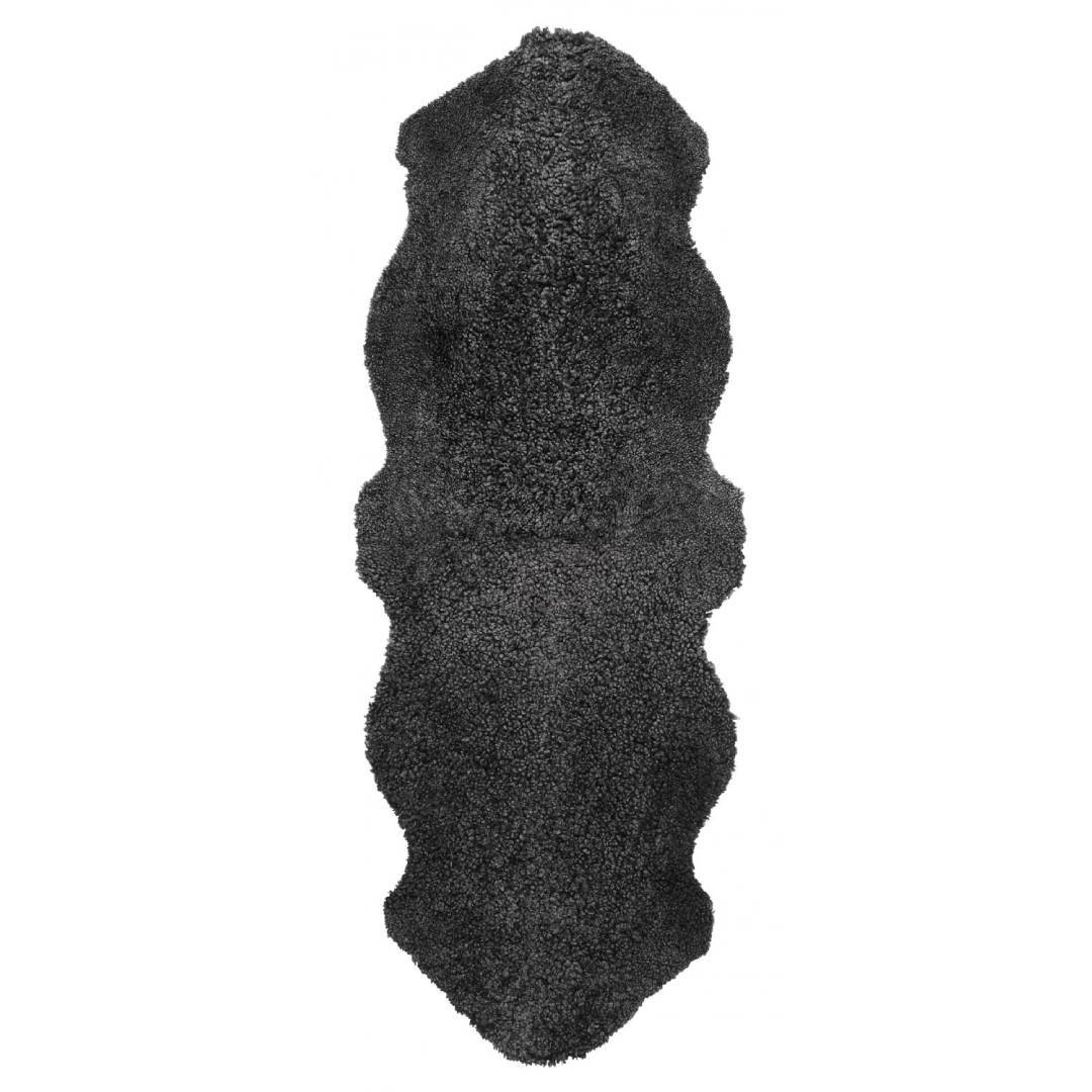 Skinnwille, Curly fåreskind 60x180 cm Dark grey