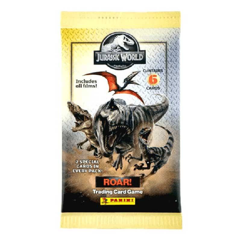 1 Paket (6 kort) Panini Jurassic World ROAR! Trading Card Game