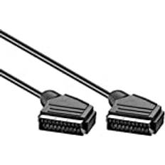 PremiumCord Scart-kabel 3 m Scart hane till Scart hane 21-stifts svart