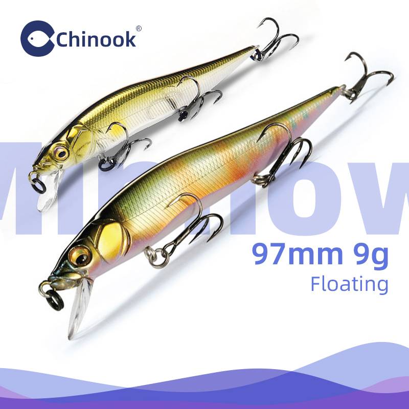 Chinook 97mm 9g VISION ONETEN JR Jerkbait Minnow Floating Suspending Fishing Lure Hard Bait SwimBait Japanese Sea Bass