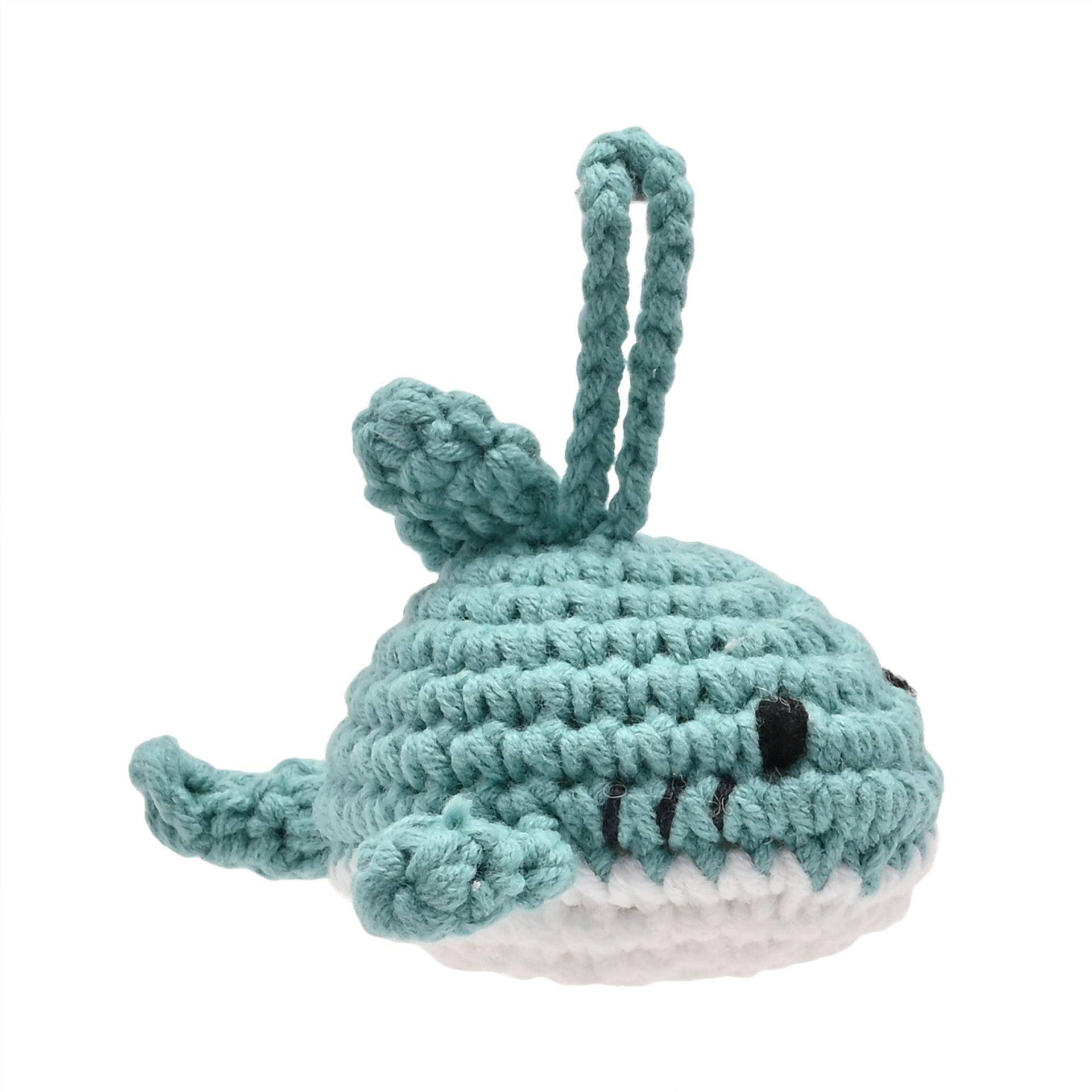 Celebrations Petit Cheri Crochet Shark Tree Decoration One Size teal