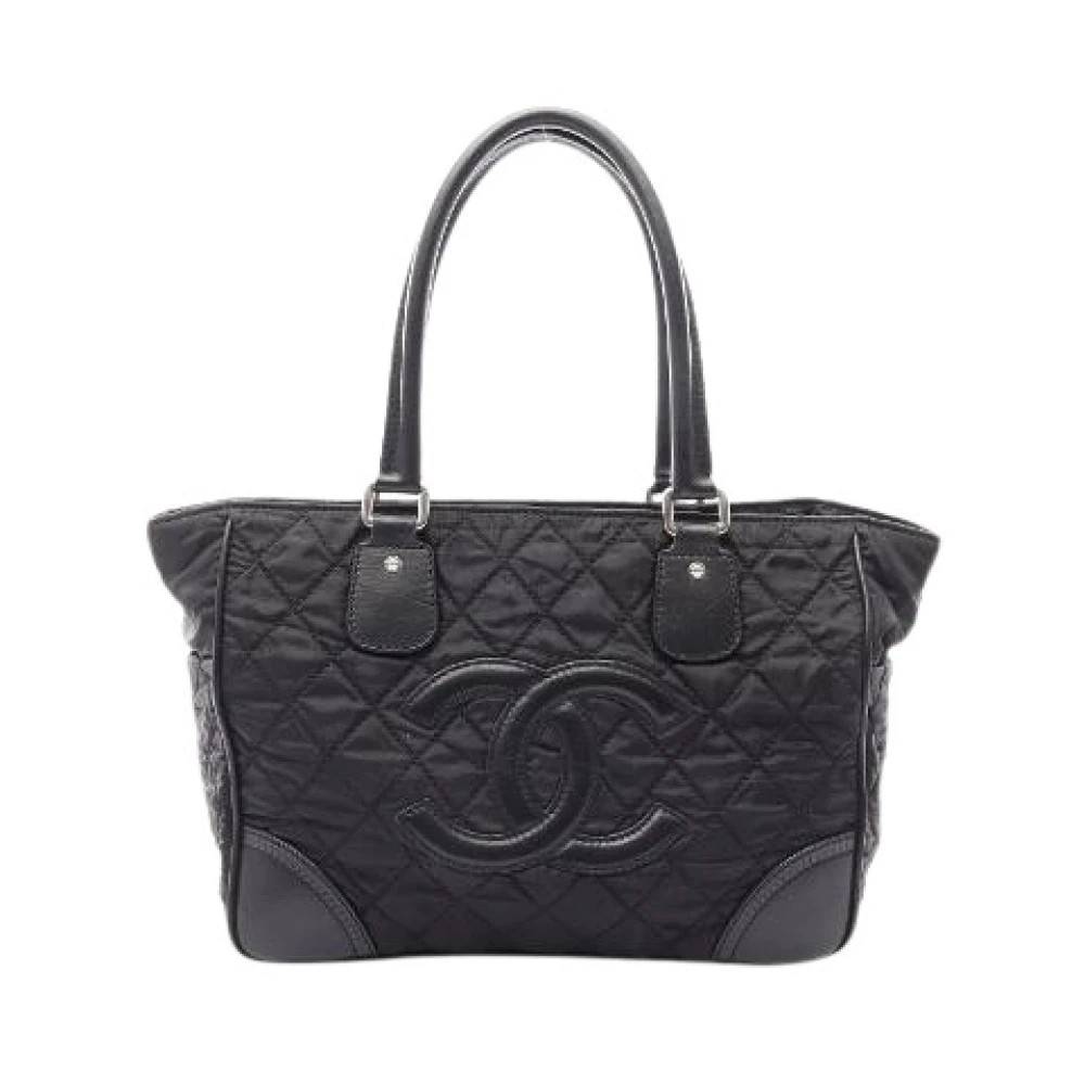 Chanel Vintage - Pre-owned Paris-New-York Nylon Leather Tote Bag Vintage - Dam - ONE Size - Nylon