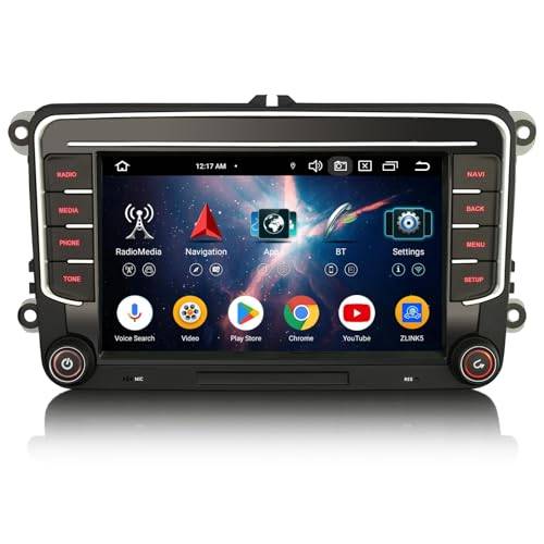 Erisin Android 13 åtta kärnor DAB bilradio för VW Golf 5 Golf 6 Passat Tiguan Touran Polo Amarok Jetta Skoda SEAT med GPS navigering 4 GB 64 GB stöder CarPlay Android AUTO WiFi Bluetooth OPS RDS FM