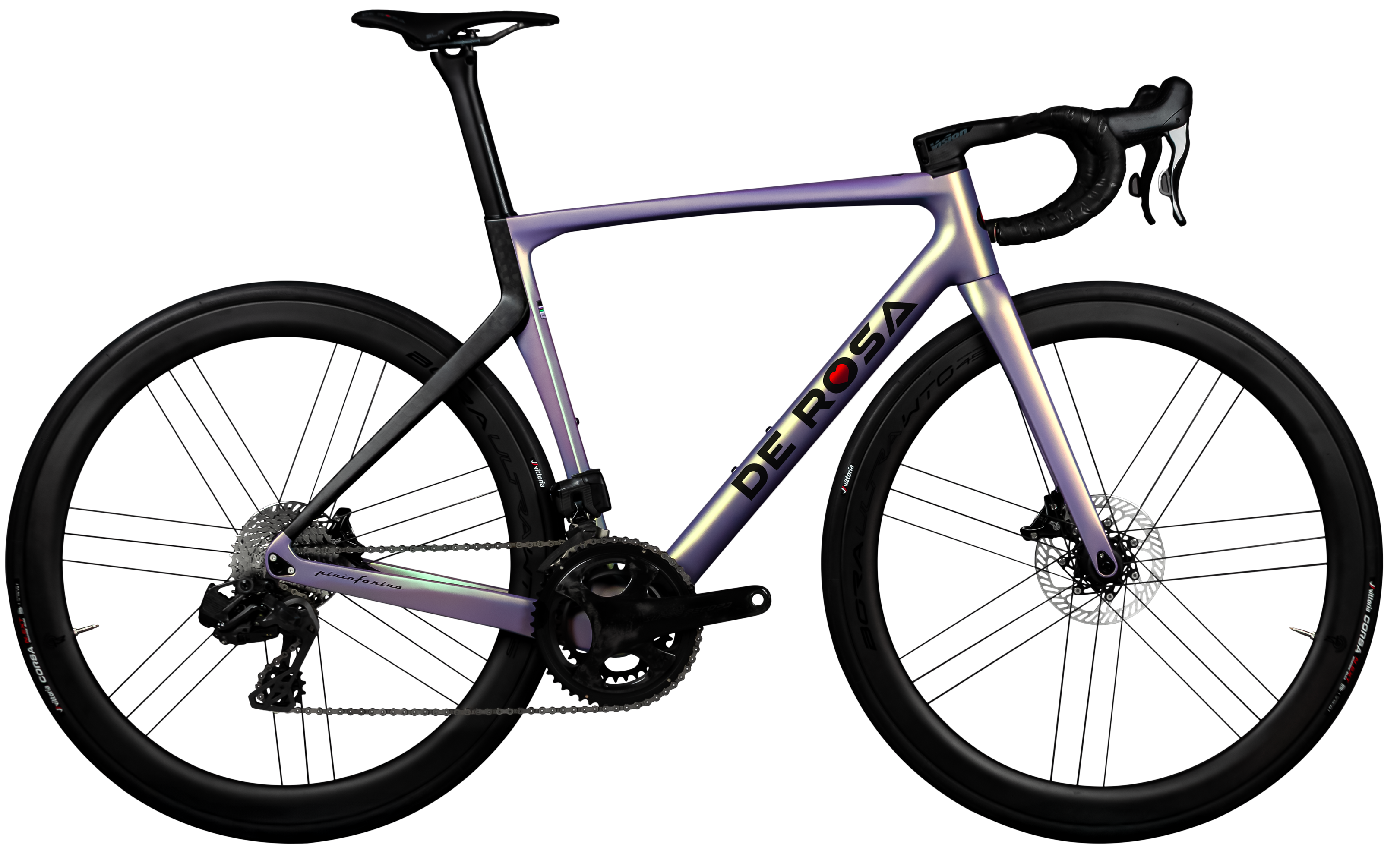 De Rosa Settanta 70 Dura Ace Di2 12s | Fulcrum Speed 42 | Vision Metron 5D - Deva / Size 48 / BR 54 (173-180 cm)