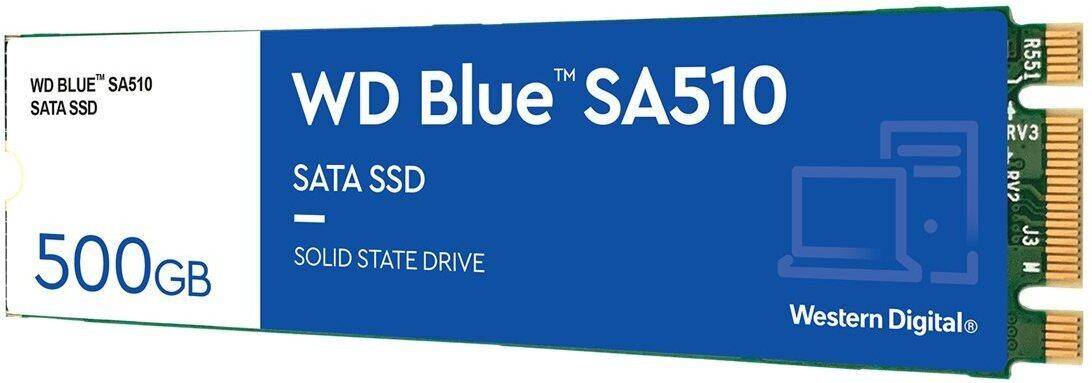 Blue SA510 500GB WDS500G3B0B - SSD - internal - M.2 2280 - SATA 6Gb/s - blue