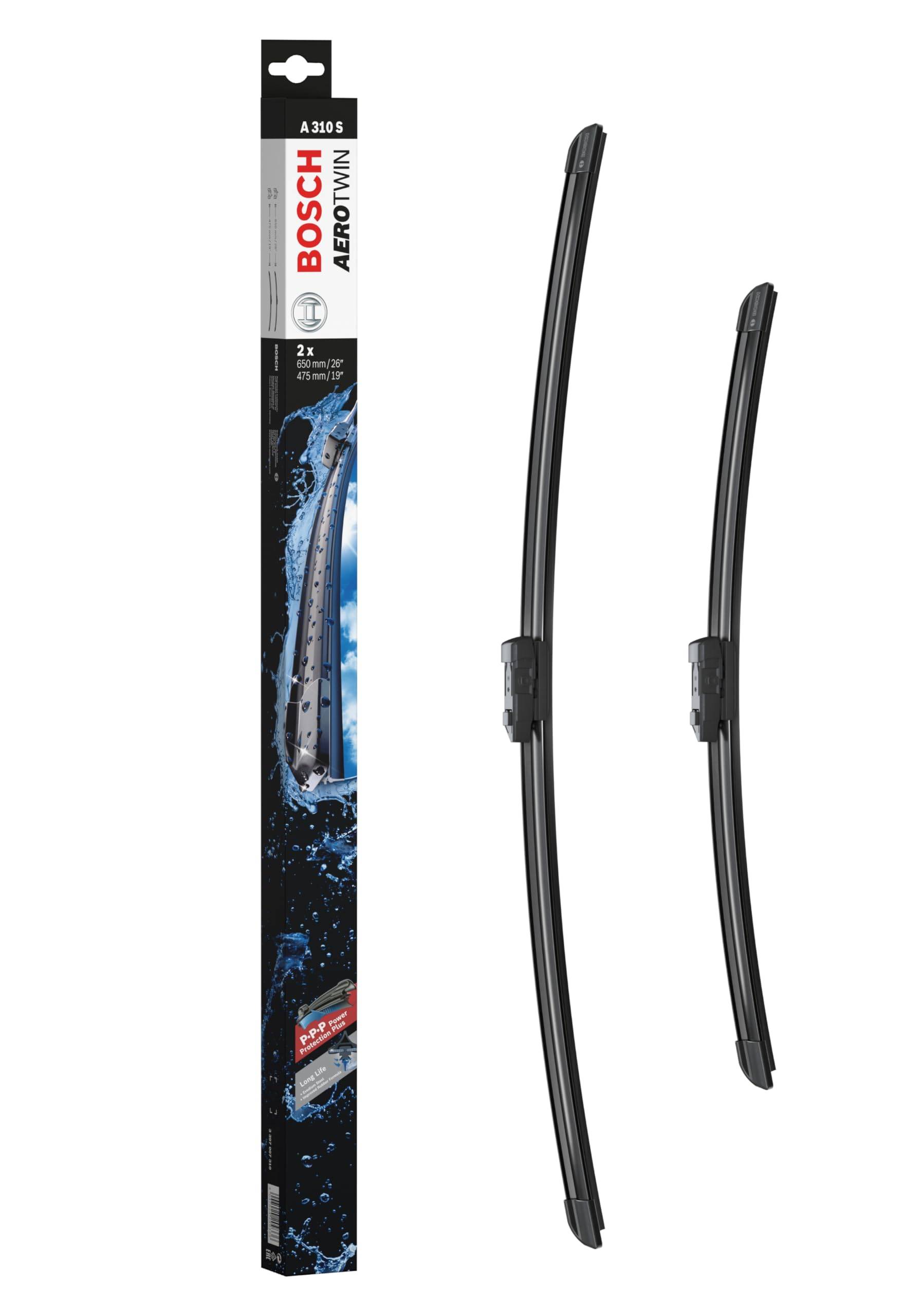 BOSCH Imported Car Flat Wiper Blade Aero Twin Car Models Only A310S 650/475mm