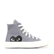 Comme des Garçons Play, Sko, Herre, Grå, 45 EU, Bomuld, Sneaker Chuck Taylor Heart