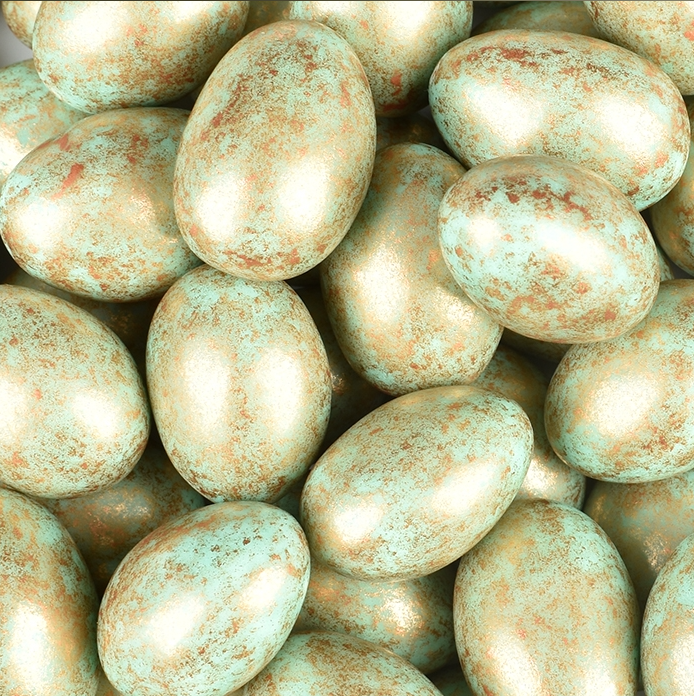 Weibel, Mandel dragee lys chokolade, turkis 200 g..