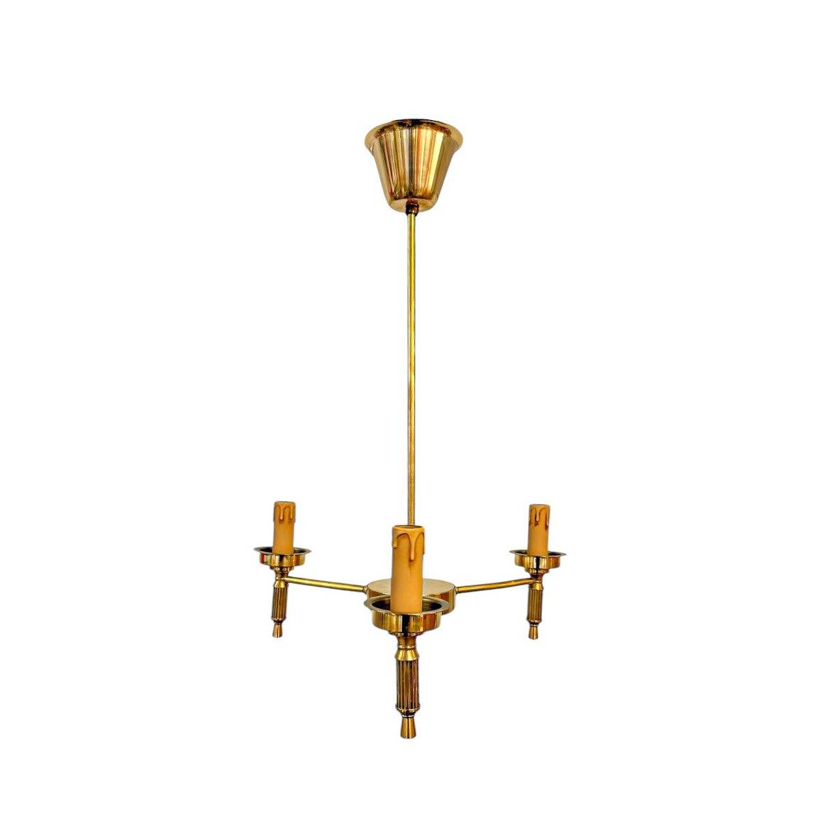 Vintage by Bright 1-2-3 Taklampa 3armar Mässing , 50 cm