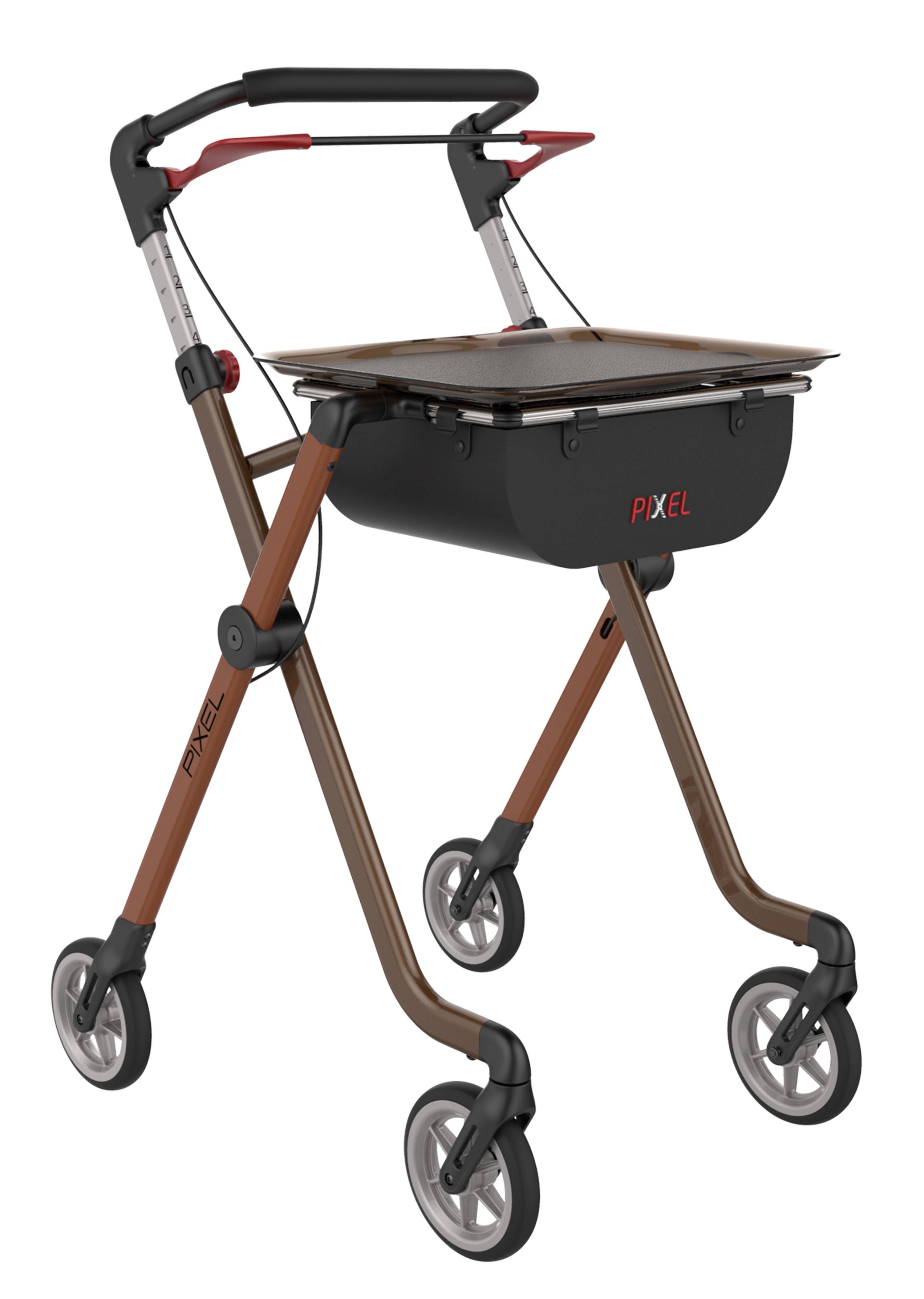 Indendørs Rollator Pixel Nøddebrun