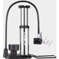 Wheelup fotpedal pump mountainbike cykel elbil pedal barometer luftpump pump - silver--