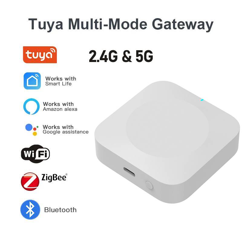 2.4G 5G Tuya Dual Band Multi Mode ZigBee Bluetooth Gateway Hub Wireless Smart Home Appliance Remote Controller Alexa Google Home