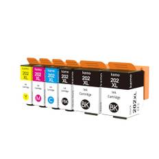 kamo 202XL Multipack Tintenpatronen, kompatibel mit Epson 202 XL Tintenpatrone, für Epson Expression Premium XP-6000 XP-6005 XP-6100 XP-6105 (2 x Schwarz, 1 x Foto Schwarz/Cyan/Magenta/Gelb)
