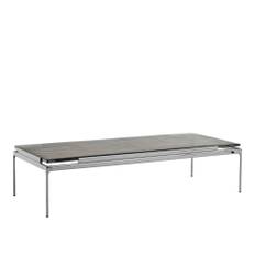 &Tradition - Sett Coffee Table LN12, Smoked Cast Glass/Dark Chrome - Sofaborde - Luca Nichetto - Grå - Glas/Metal