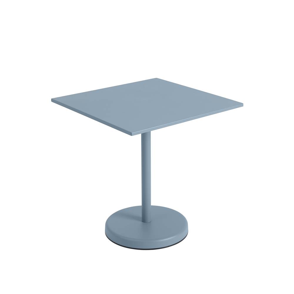 Muuto - Linear Steel Café Table 70 x 70 h: 73 cm - Pale Blue - Udendørs små borde og sideborde - Thomas Bentzen - Blå