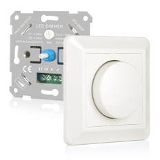 Aroidful LED-dimmer 230 V, fasavsnittsdimmer 5–200 W strömbrytare dimbar 220–240 V dimmer för dimbara LED-lampor, kompatibel med glödlampa och halogenlampor, med minnesfunktion
