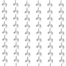 Belle Vous Klara Kristallglas Ljuskrona Pärlkedjekransar (6 Pack) – 1m Kranstrådar med 1.5cm Oktogon Pärlor – För DIY Hantverk, Bröllop/Jul/Fest Dekoration, Smycken och Lampor
