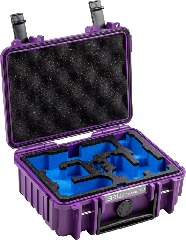 B&W Outdoor Cases BW Outdoor Case Type 500 for DJI Osmo Pocket 3 Creator Combo, Purple