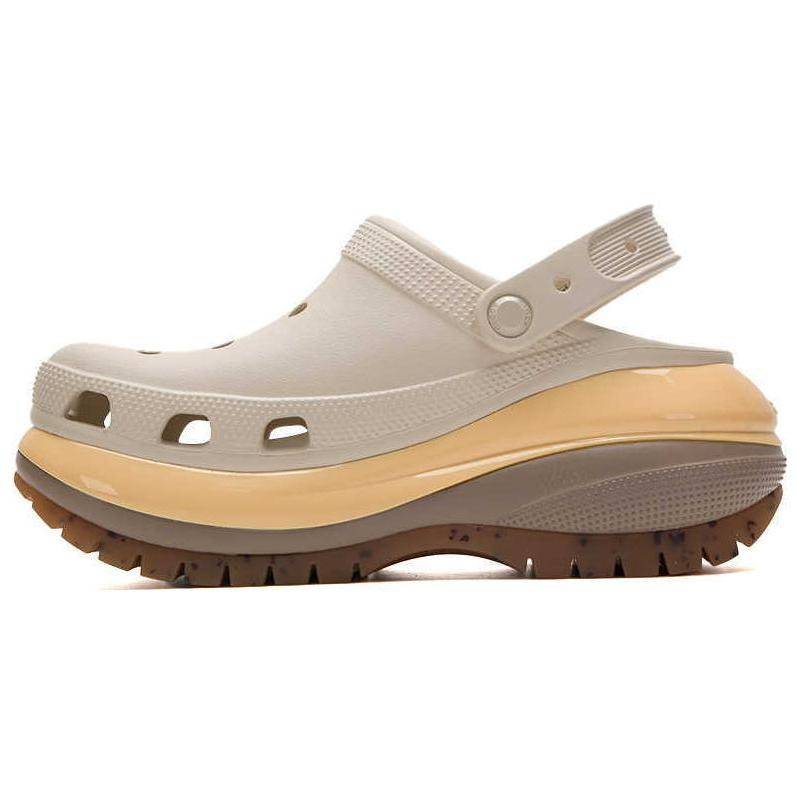 Crocs Mega Crush Clog Almond Tint Unisex Sneakers Cream Multi 207988-0LM 34-35