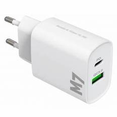 M7 iPhone/iPad dobbelt 20W USB og USB-C oplader