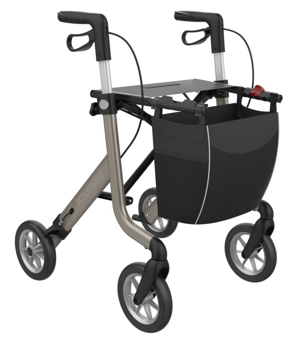 Actiumplus Rollator Space Champagne Med Bløde Softhjul