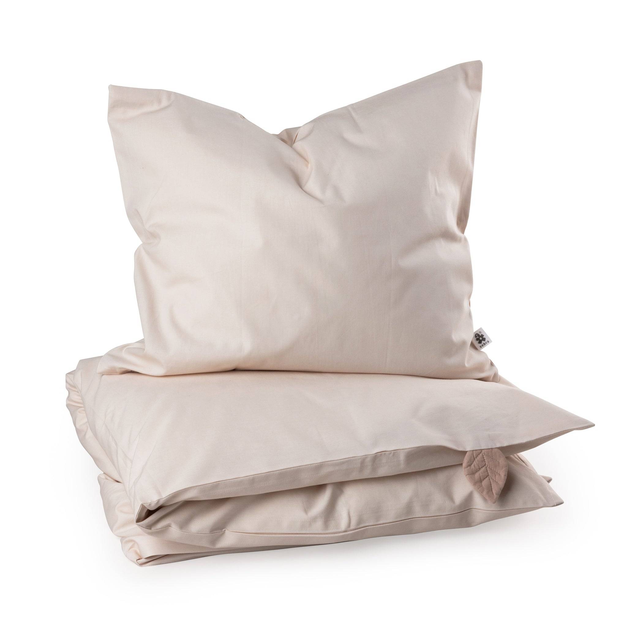 Percale Junior Sengetøj (DK mål) - Sebra Sleep - Birchbark rose