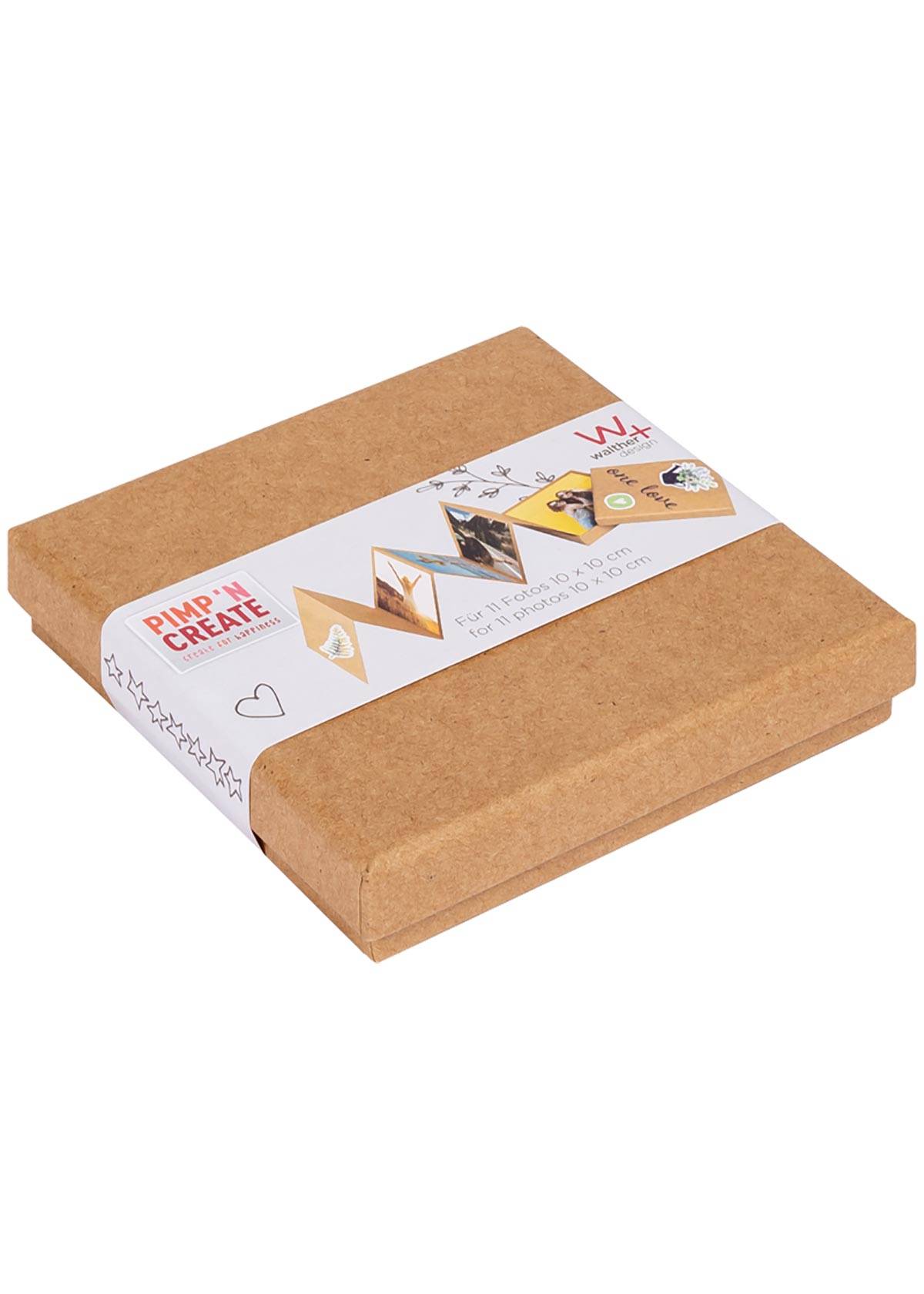 Walther Fotoalbum LePorello 10×10 cm Brown