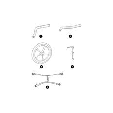 Thule Chariot Jogging Kit 1 Reservdelar 03 art.nr 1540107001 Wheel 16"