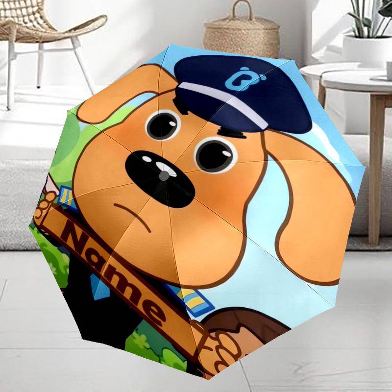Custom Name Sheriff Labrador Theme Automatic Umbrella, Lightweight & Portable, 8 Rib, Perfect for Outdoor Travel, Birthdays, Christmas, Gifts. cm