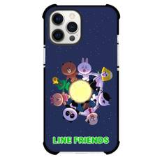 LINE Friends Phone Case For iPhone Samsung Galaxy Pixel OnePlus Vivo Xiaomi Asus Sony Motorola Nokia - LINE Friends Holding Hands Around The Moon