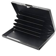 Kreditkortholder, 2 stk. RFID-blokerende kreditkortholder i aluminium, visitkortholder med 6 rum, RFID NFC slank beskyttelse