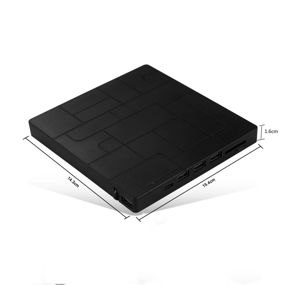 Bærbart optisk drev, eksternt cd/dvd-drev med høj hastighed, USB 3.0, til bærbar stationær pc, plug and play cd-brænder, dvd-afspiller med